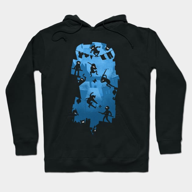 Ninja Kick Ass Clash Hoodie by Queenmob